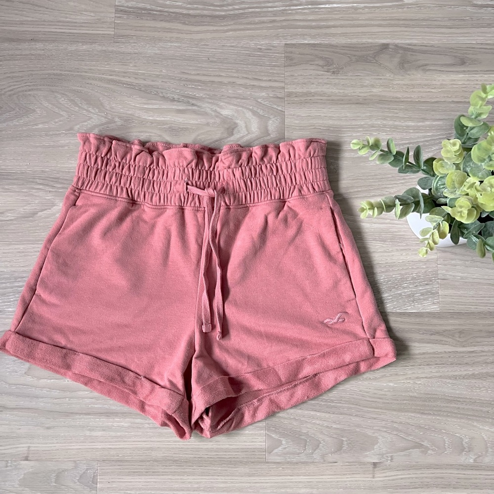Hollister pink paper bag shorts